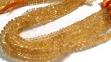 Citrine Faceted Roundel 6-7MM , Length 15" AAA grade - Citrine beads , Natural citrine country of origin Brazil