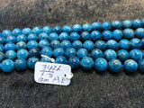 10mm Neon Apatite Round Beads-Perfect Round Beads- 40cm Length -