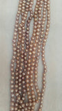 Pink Freshwater Pearl Potato shape knotted Necklace , length 100" ,Top Quality pearl