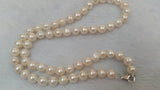 Freshwater Pearl Potato shape knotted Necklace with 925 silver hook. length 18" . Top Quality pearl