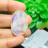 Moonstone Cabochon 34X23 MM Untreated Natural Cabs, Blue Flash Code N-48 Natural Rainbow Moonstone Cabochon Weight 10.7 gm Origin India