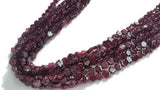 Garnet Carving Coin Beads 5 mm size Length in 14" AAA Quality beads- Garnet Coin Beads- Garnet Carving Beads