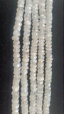 Rainbow Moonstone Faceted Roundel Coating Beads, 6mm size- length 14 inch