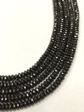 4.5MM Hematite Faceted Roundel, AAA Quality , Length 40Cm Natural hematite beads