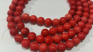 Coral Round beads  7mm size -  Length in 16 Inch