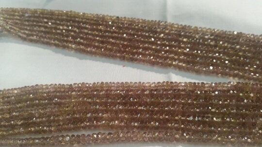 Change Color Garnet Faceted Beads, Size 3.5mm , Length approx 18