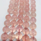 10MM Rose Quartz Round beads, Top Quality perfect round shape - deep Pink rose quartz