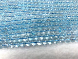 8mm Half Strand Blue Topaz Round Beads- Top Quality, Length 20 cm - 100% Natural Blue Topaz Beads- Blue Topaz Beads