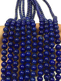 Lapis lazuli Round Beads 8mm- 15.5 Inch Strand, Superb- Quality, Natural Lapis from Afghanistan