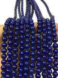 Lapis lazuli Round Beads 7mm- 15.5 Inch Strand, Superb- Quality, Natural Lapis from Afghanistan