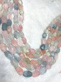 12X18MM half strand Morganite faceted Nugget Beads, Length 20 cm- Free Form Morganite faceted Beads