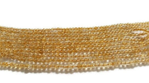 4MM Citrine  Round Beads  14" length - Citrine Round  Beads- Citrine Gemstone Beads