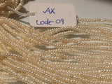 2MM Freshwater Cultured Pearl -Code 09 -Natural Freshwater pearl , AAA Grade 40 cm Strand