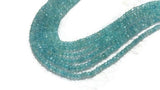 Aquamarine faceted Roundel AA grade, size 3-3.5mm, Length 14" Hand cut faceted