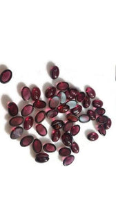 Garnet 5X7mm Oval Cabs , Pack of 8 Pc. Natural Indian garnet . Red Garnet Loose cabochon