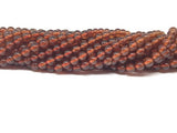 Hessonite Garnet 4-4.5 MM Round Beads,- AAA Quality Beads- Length 40 cm