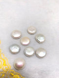 17MM Freshwater Pearl Coin Shape, Loose Coins pack of 10 Pc. Natural freshwater pearl Grade AAA