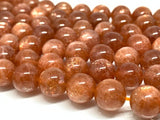 Sunstone Round Beads 12 mm 40 cm Strand, Top Grade Sunstone Round shape- Natural Sunstone Beads- AAAA Quality with Many Flash