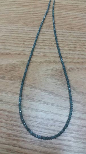 Blue Diamond Faceted, Diamond Beads AAA Quality, Size 2-3mm Good Shining , Length 16