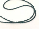 Blue Diamond Faceted, Diamond Beads AAA Quality, Size 2-3mm Good Shining , Length 16" and weight 20 carat with gold clasp