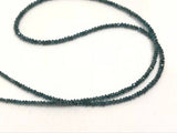 Blue Diamond Faceted, Diamond Beads AAA Quality,Size 2-2.5MM Good Shining , Length 15" and weight 13 carat with gold clasp