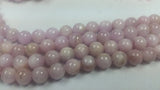 8MM Kunzite Round Beads, AAA Quality Half strand , Length 7.5Inch . Natural Kunzite origin brazil