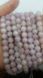 8MM Kunzite Round Beads, AAA Quality Half strand , Length 7.5Inch . Natural Kunzite origin brazil