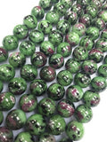 Ruby Zoisite Round 10MM beads, Length in 16Inch . Top Quality Ruby Zoisite .