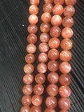 12MM Sunstone Round Beads AAA Quality 15.5" Strand, Top Grade Sunstone Round shape- Natural Sunstone Beads