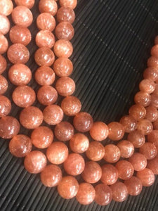 12MM Sunstone Round Beads AAA Quality 15.5" Strand, Top Grade Sunstone Round shape- Natural Sunstone Beads