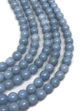 Angelite 6MM Round beads ,Natural gemstone ,length 16" . country of origin is Peru