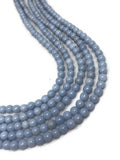 Angelite 6MM Round  beads ,Natural gemstone ,length 16" . country of origin is Peru