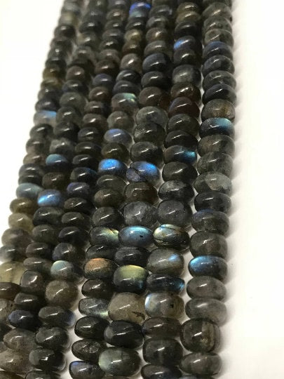 6MM LABRADORITE SMOOTH Roundel Shape  , Top Quality Roundel , Length 14