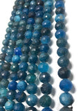 9MM Neon Apatite Faceted Round, Perfect Round Beads- , length 16" . micro faceted beads , Natural Faceted Gemstone