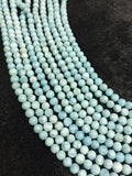 Larimar Round 5mm size, AAAA top quality Genuine Larimar Beads- Length 40cm-