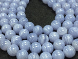 14mm Blue Lace Agate Round Beads , good Quality beads in wholesale price , Length in 40 Cm