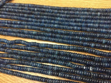 Kyanite Roundel Beads 6 mm Size - Top Quality - Kyanite beads- Kyanite Rondelle AAA Quality , Dark Color , 40 cm Length