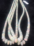 Ethiopian Opal Faceted Roundel Beads 5-8mm size, 16 Inch Strand, Superb Quality,