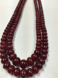 Ruby Roundels, Ruby Necklace, Dyed Ruby Beads, 16"Strand. Dyed Ruby . Color Enhance beads .Size 6-10 M