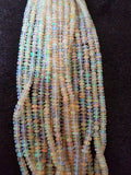 Ethiopian Opal Roundel Beads 2.5-5mm size, 16 Inch Strand, Superb Quality,- Ethiopian opal rondelle