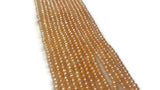 Pack of 2 Strand , 2.5MM Freshwater Peach Cultured Pearl .Natural Freshwater pearl , AAA Grade,Irregular Potato shape pearl code 01