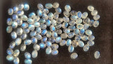 6X8MM Oval Moonstone Cabochon , Pack of 5 Pc. Good Quality Cabochons Code AAA50- Rainbow Moonstobe cabs