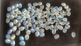 6X8MM Oval Moonstone Cabochon , Pack of 5 Pc. Good Quality Cabochons Code AAA50- Rainbow Moonstobe cabs