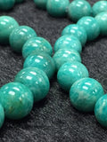 10mm Amazonite Round Beaded Bracelet . Length in 7.5 Inch Stretch Bracelet, Amazonite Bracelet-