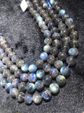 12MM Labradorite Round beads, Top Quality perfect round shape . Yellow and Blue Fire -AAA Grade . Length 15.5 Inch