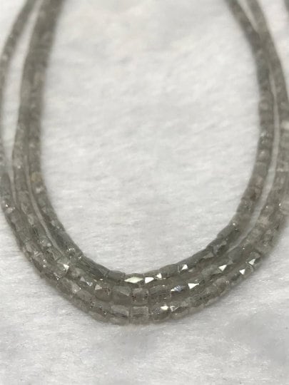 Natural Grey Diamond Faceted,Pipe Diamond AAA Quality, Good Shining ,Length 15