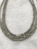 Natural Grey Diamond Faceted,Pipe Diamond AAA Quality, Good Shining ,Length 15" and weight 18 carat( can add clasp on request)