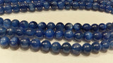 6MM Natural Blue Kyanite Round Beads , Selective Beads in Fine Quality . Length 15.5 Inch .  Blue Kyanite Beads