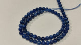 6MM Natural Blue Kyanite Round Beads , Selective Beads in Fine Quality . Length 15.5 Inch .  Blue Kyanite Beads