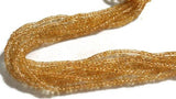 5 Strands- Citrine Smooth Tyre Shape ,Heishi shape 4mm . Length 14 Inch . Natural citrine Heishi shape